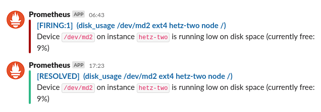 prometheus alert notification